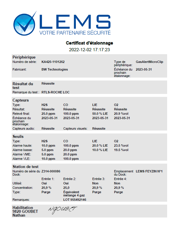 Rapport VGP